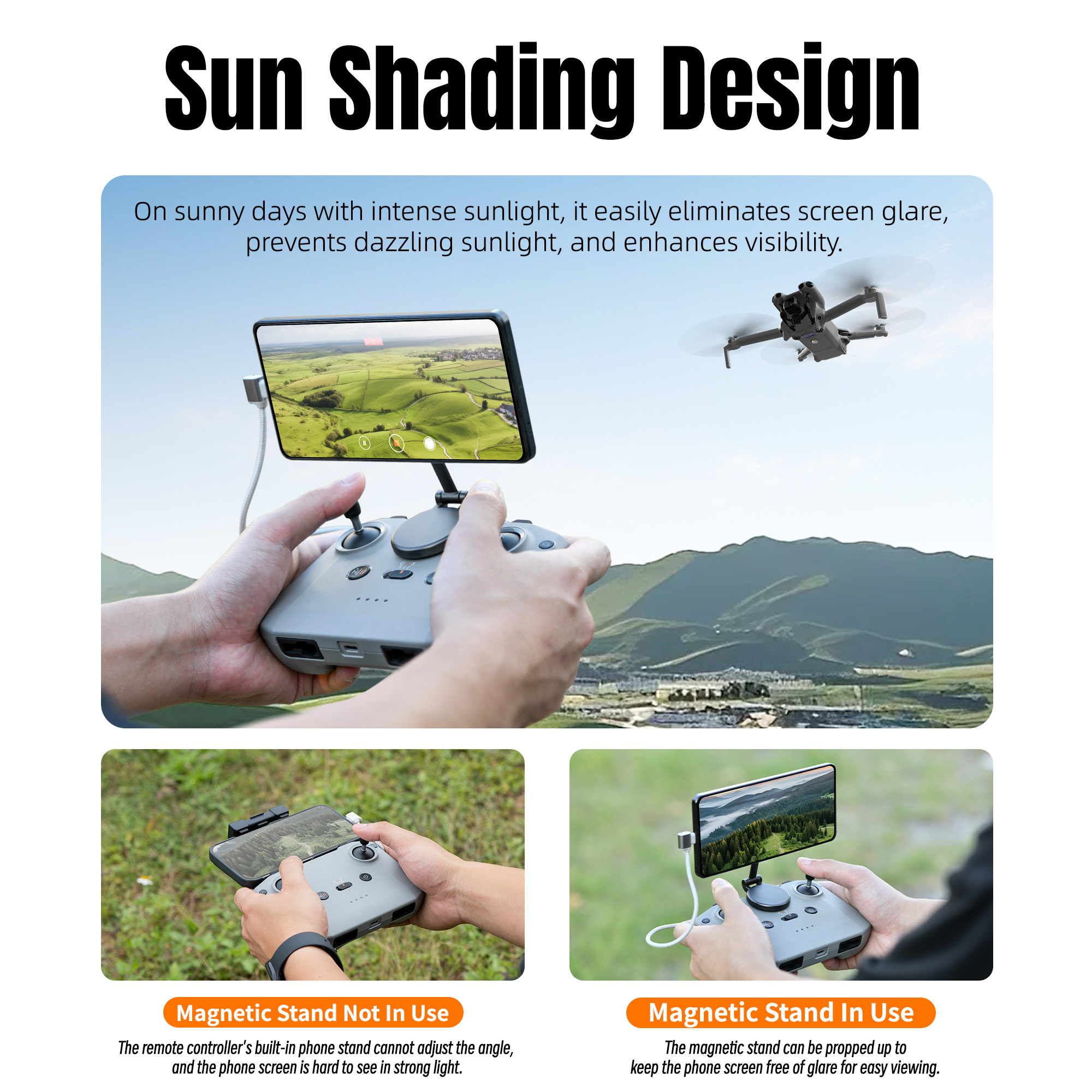 Adjustable Magnetic Phone Stan - Drone Tablet Mount review and price