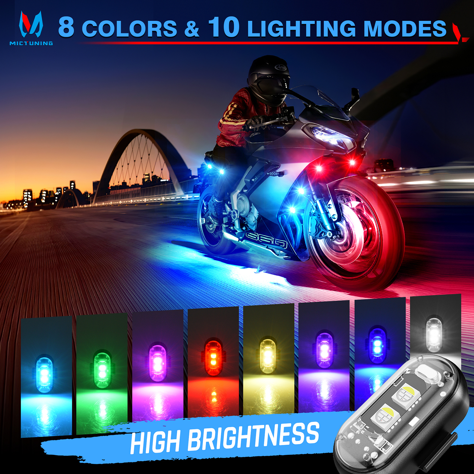 MICTUNING Wireless LED Strobe  - Drone Strobe Light review and price