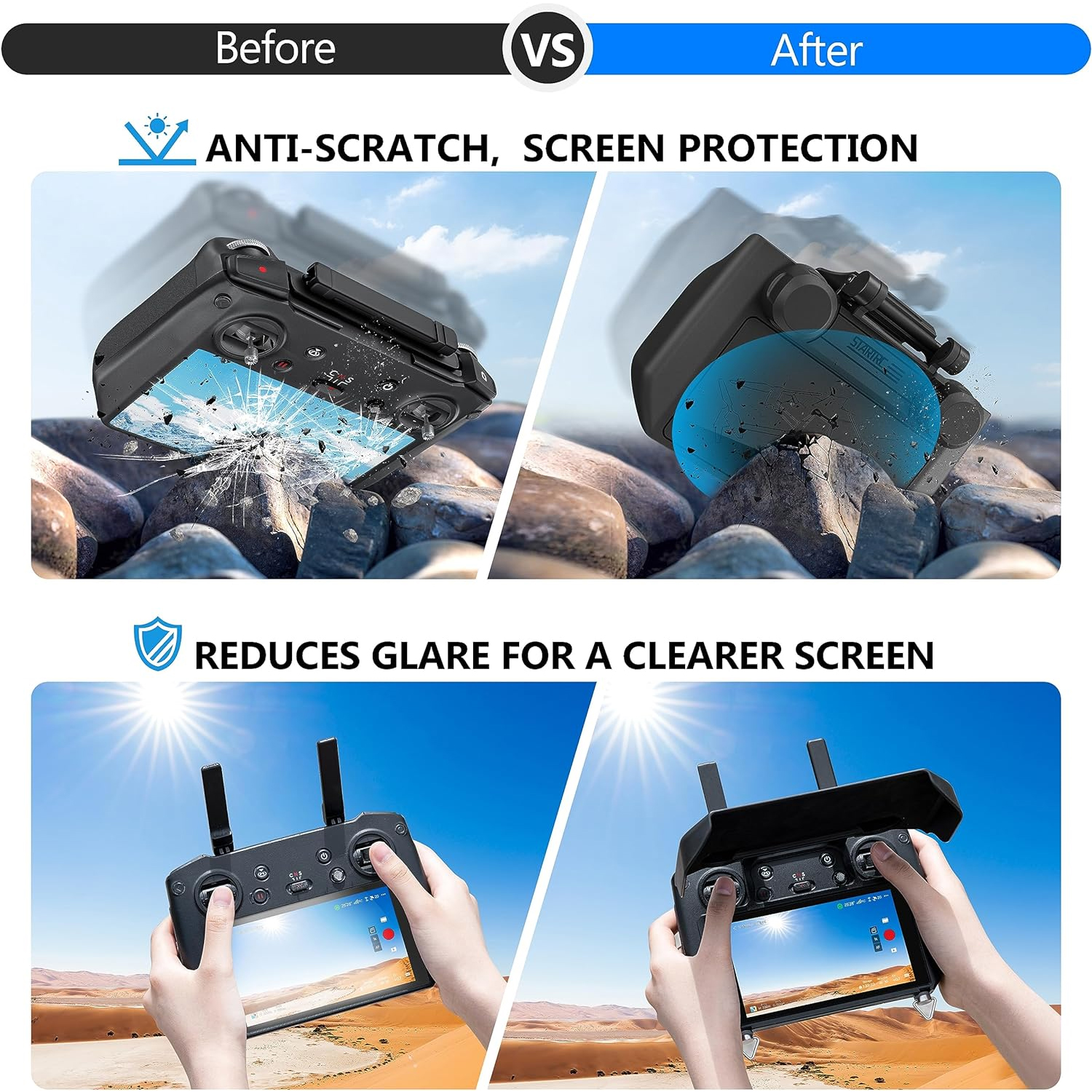 2-in-1 Sun Hood & Joystick Cov - Drone Joystick Cover review and price